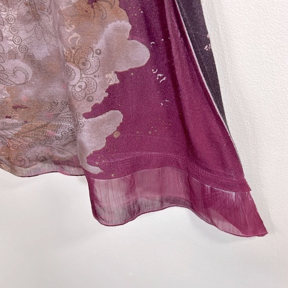 Fashion Bug Vintage Y2K Embellished Flowy Handkerchief Hem Women’s Size 2X Top - Picture 8 of 14